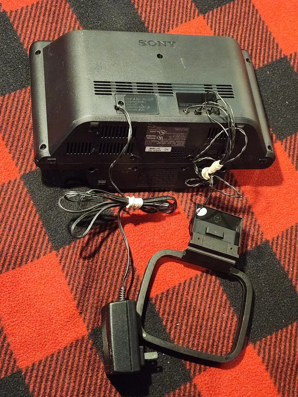 Sony Black Portable Docking Speaker with Clock and Dock